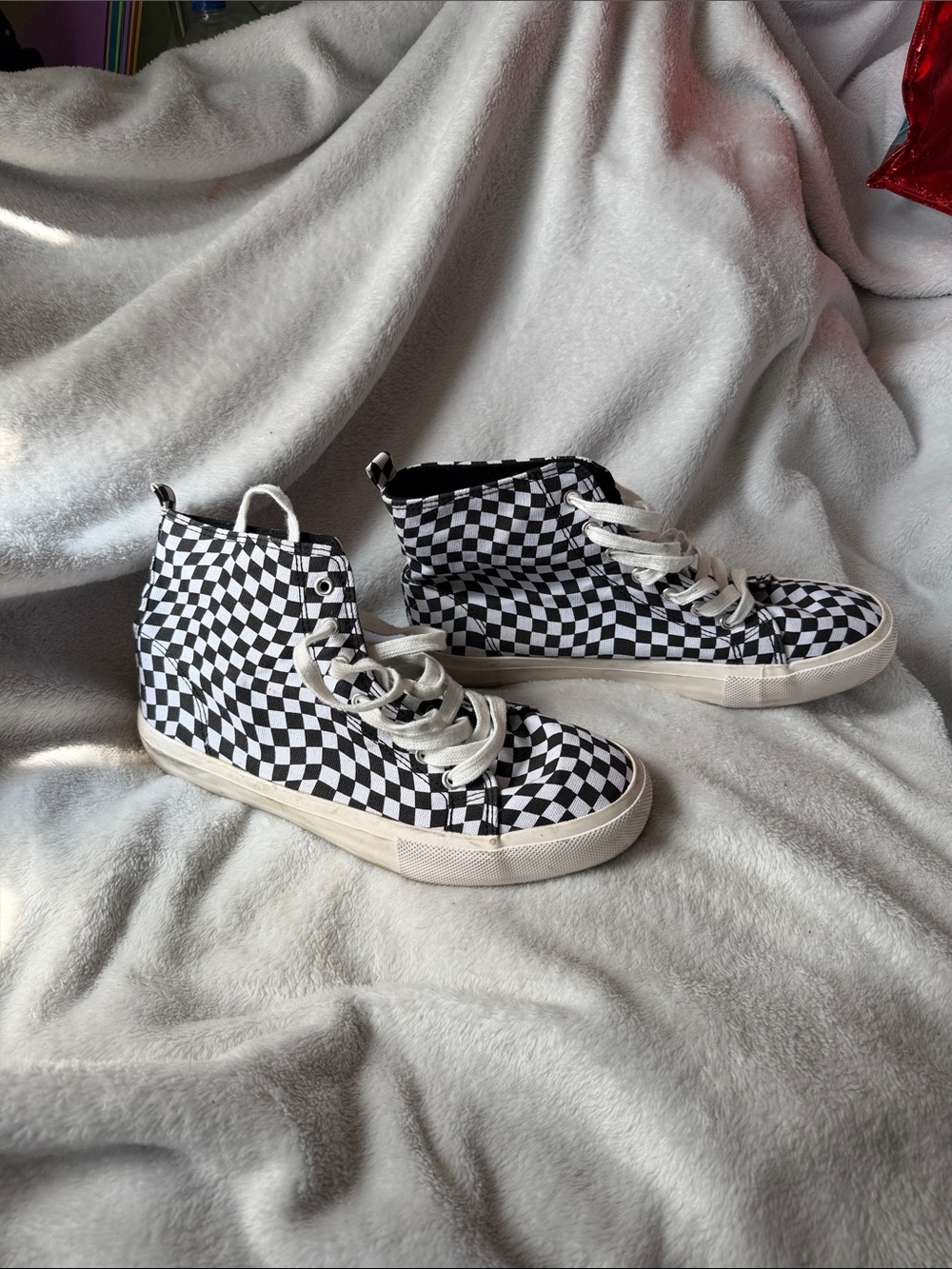 torrid Black and White Checkered High-Top Sneakers